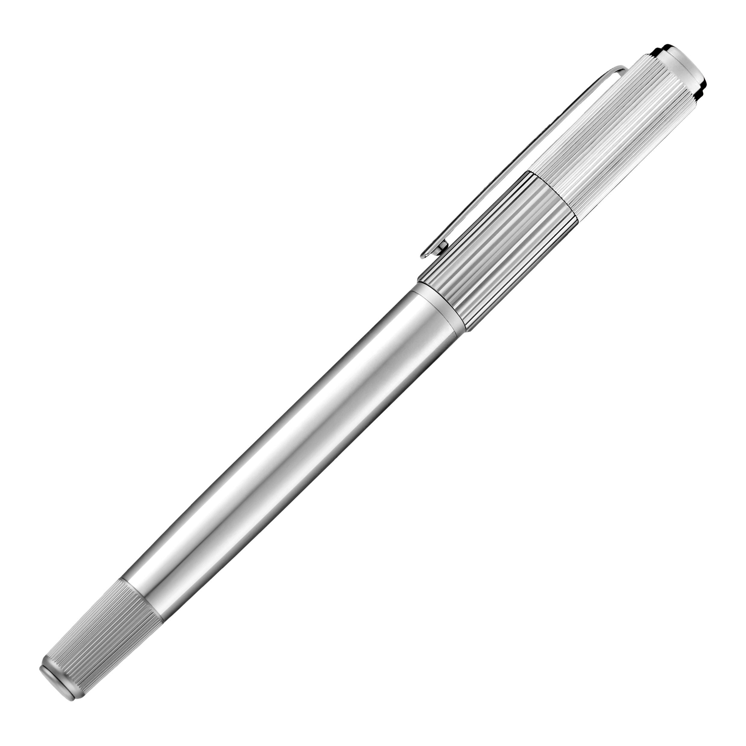 HUGO BOSS Fountain Pen Striade Chrome NEW - Image 2