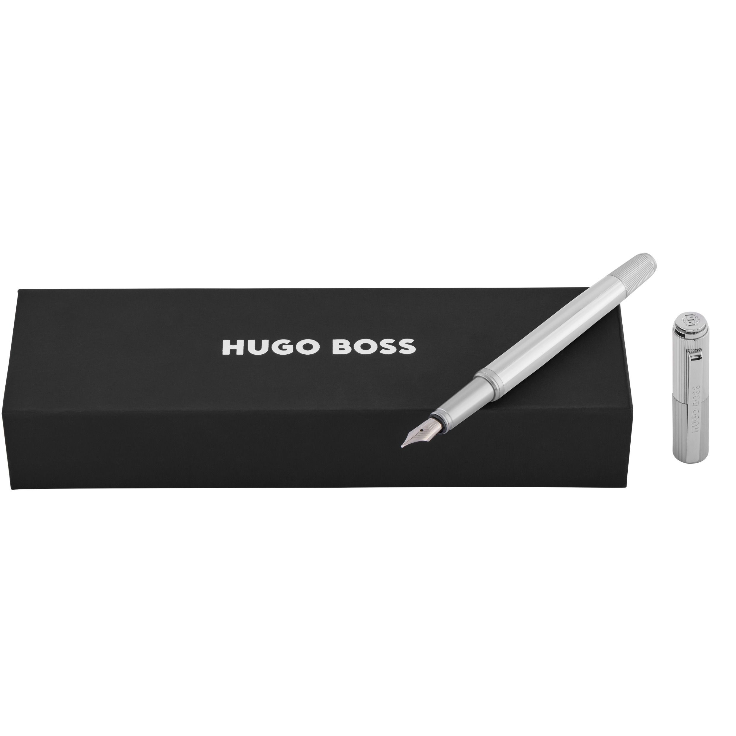 HUGO BOSS Fountain Pen Striade Chrome NEW - Image 5
