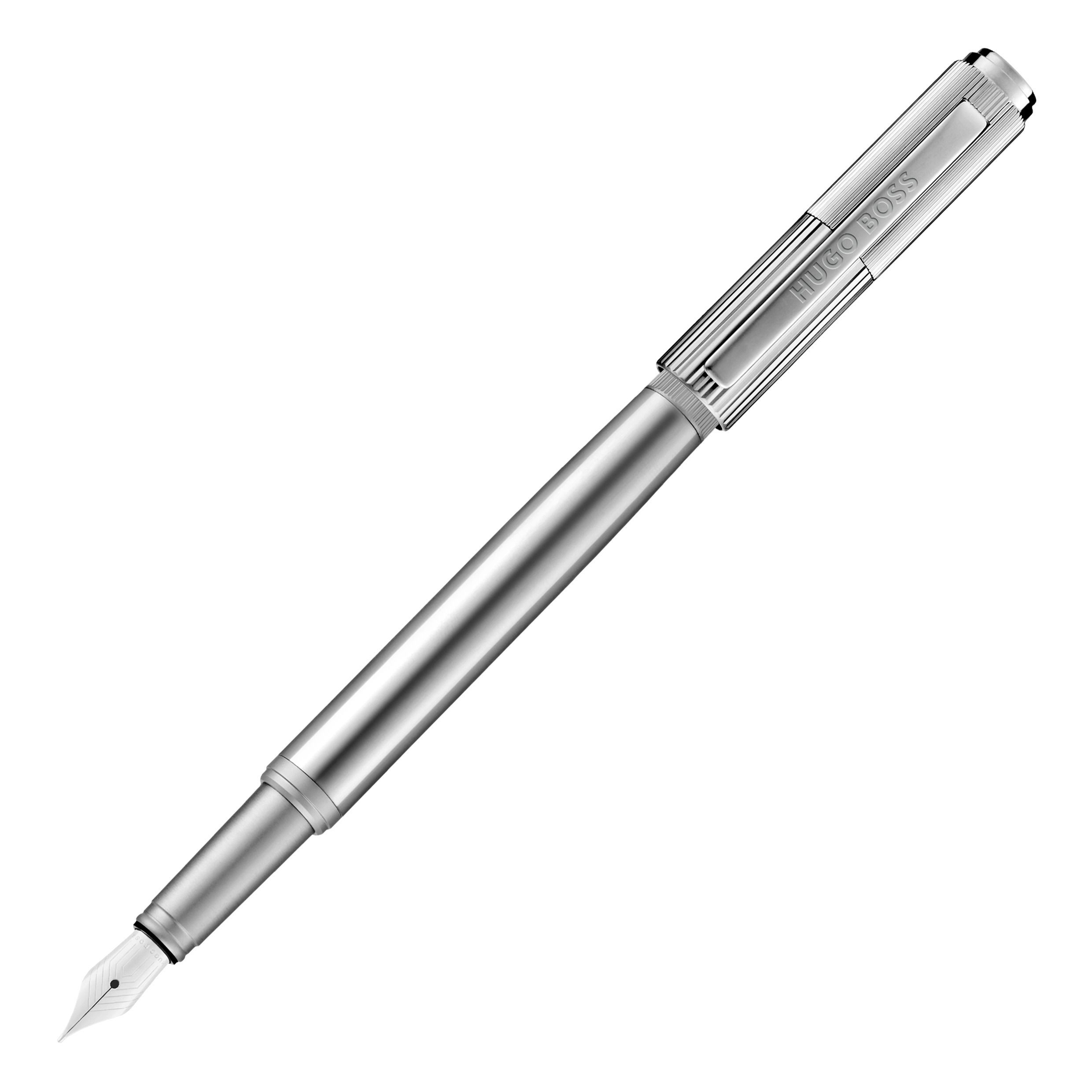 HUGO BOSS Fountain Pen Striade Chrome NEW - Image 4