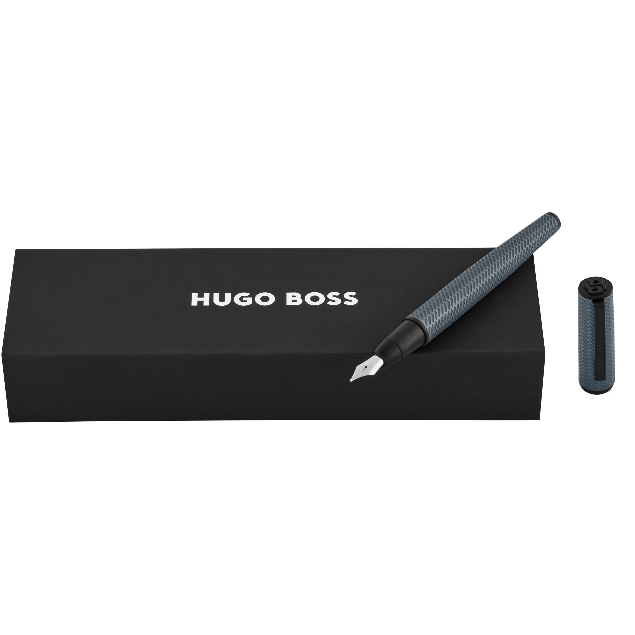 HUGO BOSS Fountain Pen Arche Pattern Grey NEW - Image 4